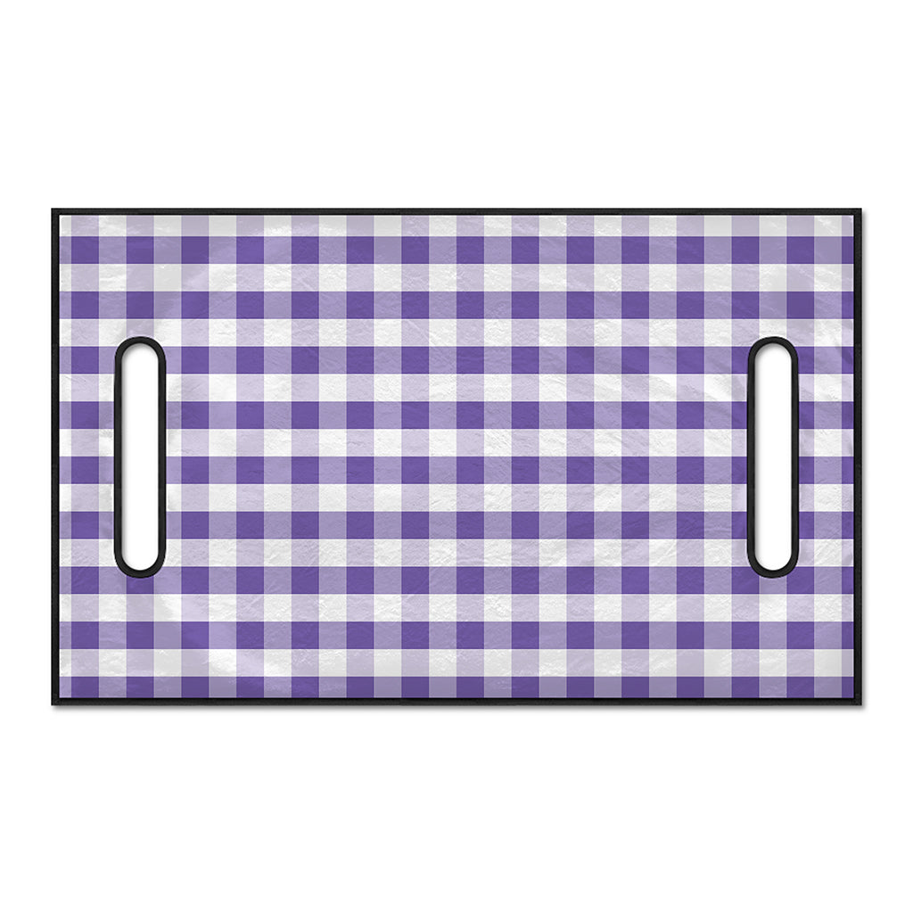 Purple And White Gingham Pattern Print Golf Cart Seat Cover