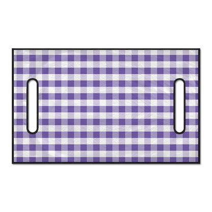 Purple And White Gingham Pattern Print Golf Cart Seat Cover