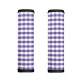 Purple And White Gingham Pattern Print Handle Covers