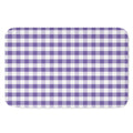 Purple And White Gingham Pattern Print Indoor Door Mat