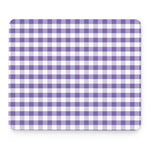 Purple And White Gingham Pattern Print Mouse Pad