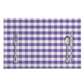 Purple And White Gingham Pattern Print Placemat