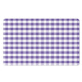 Purple And White Gingham Pattern Print Polyester Doormat