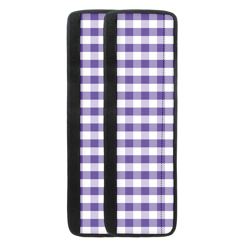 Purple And White Gingham Pattern Print Refrigerator Handle Covers