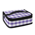 Purple And White Gingham Pattern Print Small Lunch Bag