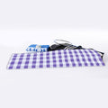 Purple And White Gingham Pattern Print Sports Towel