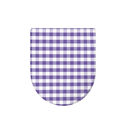 Purple And White Gingham Pattern Print Toilet Lid Cover