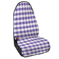 Purple And White Gingham Pattern Print Waterproof Car Seat Cover