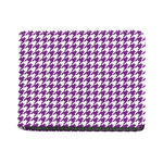 Purple And White Houndstooth Print Bifold Wallet