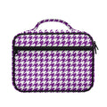 Purple And White Houndstooth Print Briefcase Bible Bag