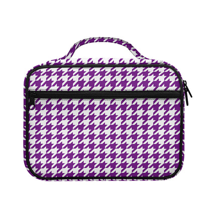 Purple And White Houndstooth Print Briefcase Bible Bag