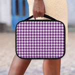 Purple And White Houndstooth Print Classic Bible Case