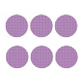 Purple And White Houndstooth Print Coaster Set