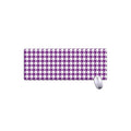 Purple And White Houndstooth Print Extended Mouse Pad