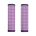 Purple And White Houndstooth Print Handle Covers