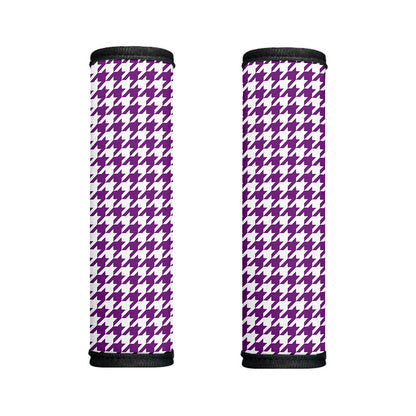 Purple And White Houndstooth Print Handle Covers