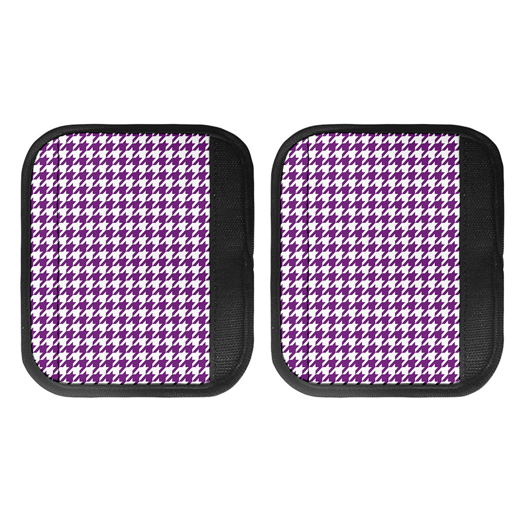 Purple And White Houndstooth Print Handle Covers
