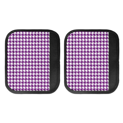 Purple And White Houndstooth Print Handle Covers