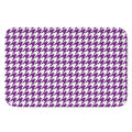 Purple And White Houndstooth Print Indoor Door Mat