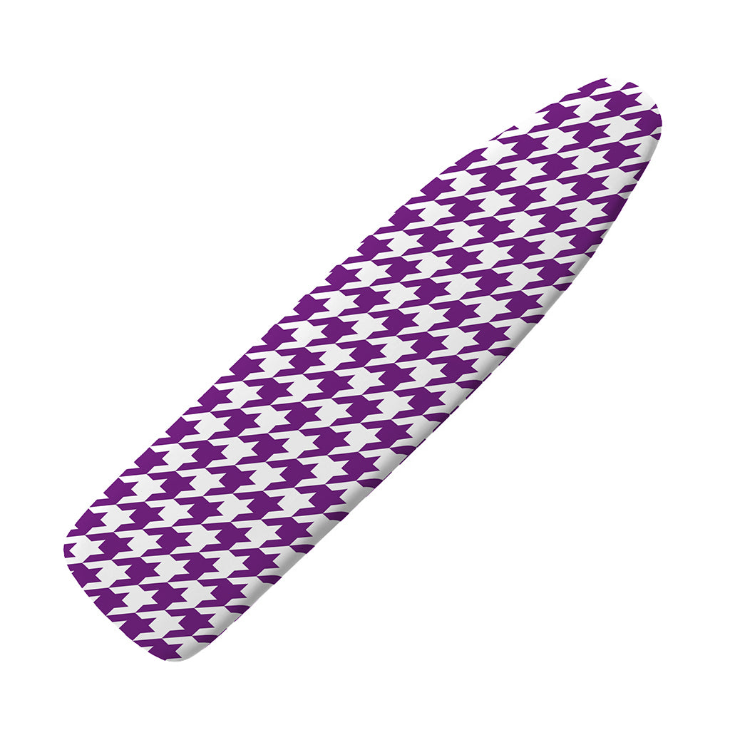Purple And White Houndstooth Print Ironing Board Cover