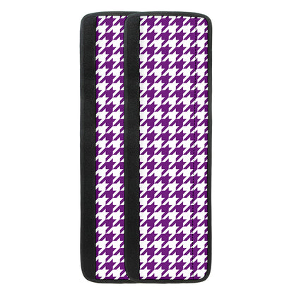 Purple And White Houndstooth Print Refrigerator Handle Covers