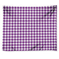 Purple And White Houndstooth Print Tapestry