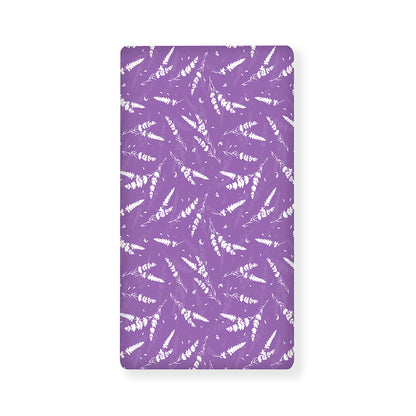 Purple And White Lavender Pattern Print Baby Crib Sheet