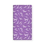 Purple And White Lavender Pattern Print Baby Crib Sheet