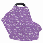 Purple And White Lavender Pattern Print Baby Seat Cover
