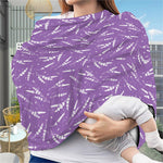 Purple And White Lavender Pattern Print Baby Seat Cover