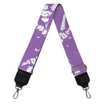 Purple And White Lavender Pattern Print Bag Strap