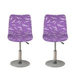 Purple And White Lavender Pattern Print Bar Stool Covers