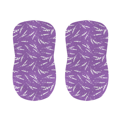 Purple And White Lavender Pattern Print Bar Stool Covers