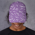 Purple And White Lavender Pattern Print Baseball Cap