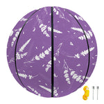 Purple And White Lavender Pattern Print Basketball