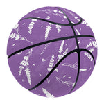 Purple And White Lavender Pattern Print Basketball