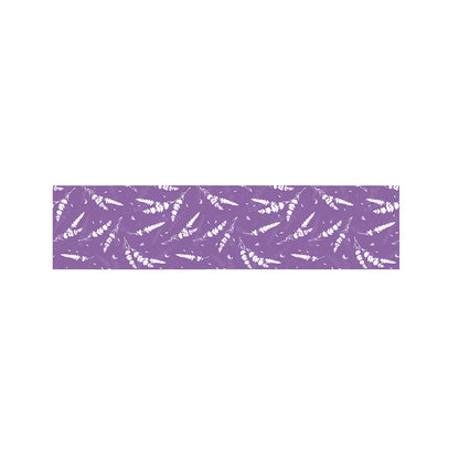 Purple And White Lavender Pattern Print Bed Runner