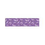 Purple And White Lavender Pattern Print Bed Runner