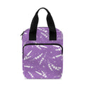Purple And White Lavender Pattern Print Bible Tote Bag