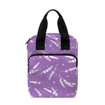 Purple And White Lavender Pattern Print Bible Tote Bag