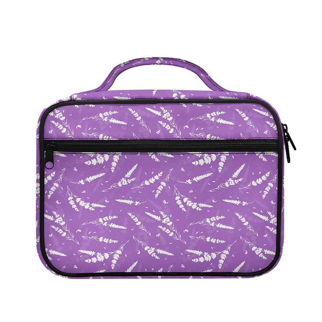 Purple And White Lavender Pattern Print Briefcase Bible Bag