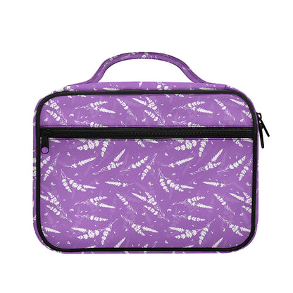 Purple And White Lavender Pattern Print Briefcase Bible Bag