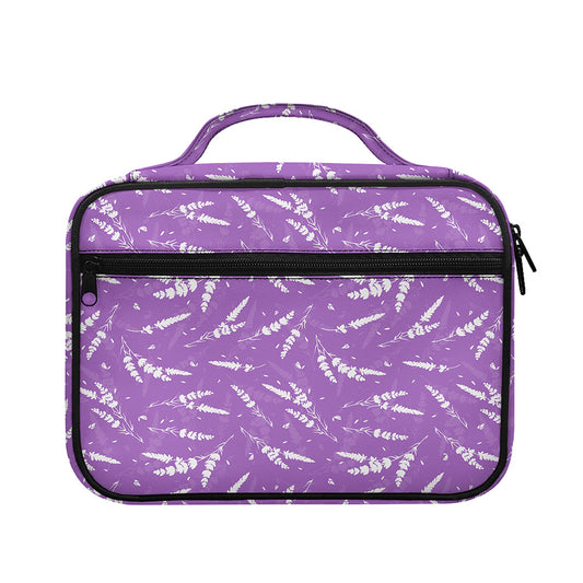 Purple And White Lavender Pattern Print Briefcase Bible Bag