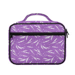 Purple And White Lavender Pattern Print Briefcase Bible Bag