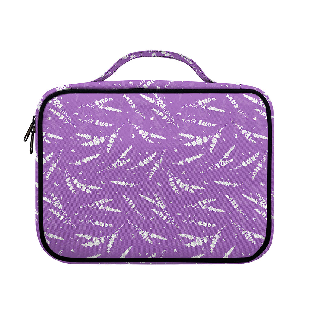 Purple And White Lavender Pattern Print Briefcase Bible Bag