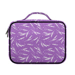 Purple And White Lavender Pattern Print Briefcase Bible Bag
