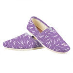 Purple And White Lavender Pattern Print Casual Shoes