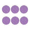 Purple And White Lavender Pattern Print Coaster Set