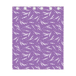 Purple And White Lavender Pattern Print Curtain