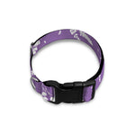 Purple And White Lavender Pattern Print Dog Collar